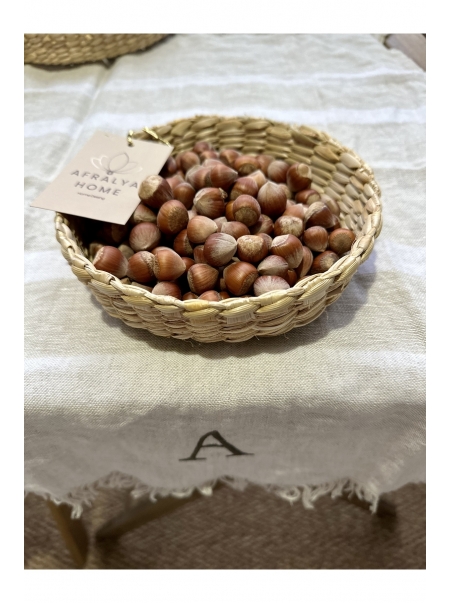 3 lü Yuvarlak Çerezlik Kase Hasır Bambu Ahşap Doğal Çerezlik Fındıklık Cevizlik Dekoratif Kase