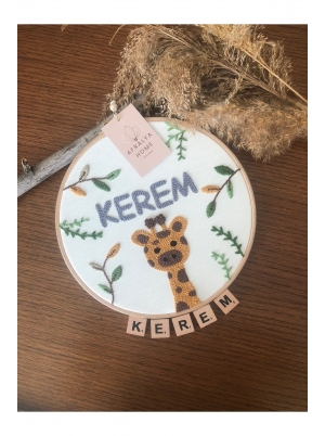 Bebek/çocuk Odası Isimli Kapı Süsü/punch Nakış Duvar... 2