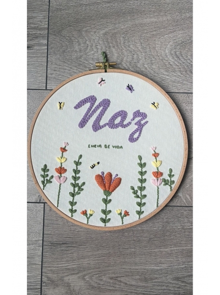 Bebek/çocuk Odası Isimli Kapı Süsü/punch Nakış Duvar Panosu/bebek Hediyelik Hastane Kapı Süsü