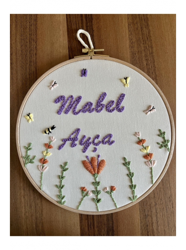 Bebek/çocuk Odası Isimli Kapı Süsü/punch Nakış...