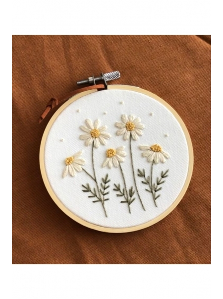 Bebek/çocuk Odası Isimli Kapı Süsü/punch Nakış /bebek Hediyelik Papatya Pano 15 Cm