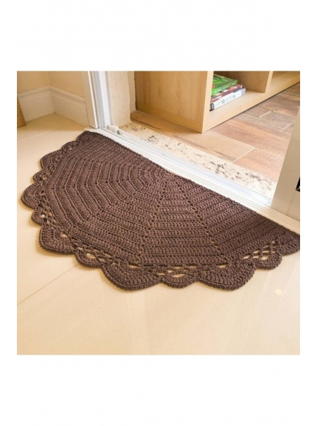 Banyo / Balkon Kapı Önü Yarımay Şeklinde Örgü Kilim Paspas