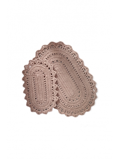 2'li Yıkanabilir Banyo Paspası / %100 El Yapımı Örgü Banyo Paspası