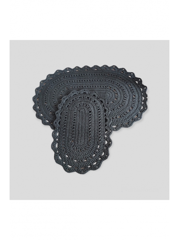 2'li Yıkanabilir Banyo Paspası / %100 El Yapımı...