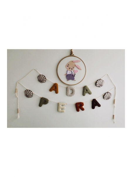 Bebek / Çocuk Odası Makrome/ Punch Duvar Dekoru/ Banner