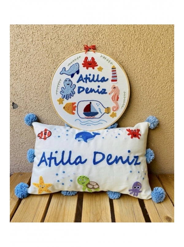 Bebek Çocuk Odası Isimli Dekoratif Yastık...