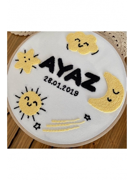 Bebek Isme Özel Hediyelik, Hastane Odası Süslemesi, Bebek Odası Dekoru Doğum Tablosu