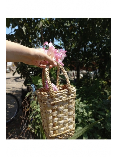 Çok Amaçlı Sepet / Askı Sepet Dekoratif Hasır Sepet