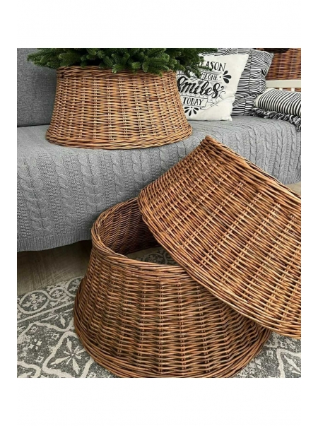 Yılbaşı Ağaç Sepeti Yeni Yıl Ağaç Sepeti Ağaç Eteği Yeni Yıl Konsepti 50 Cm Çap