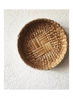 Bohem Rattan Bambu Hasır Duvar Tabağı Afrikan Hasır Duvar...