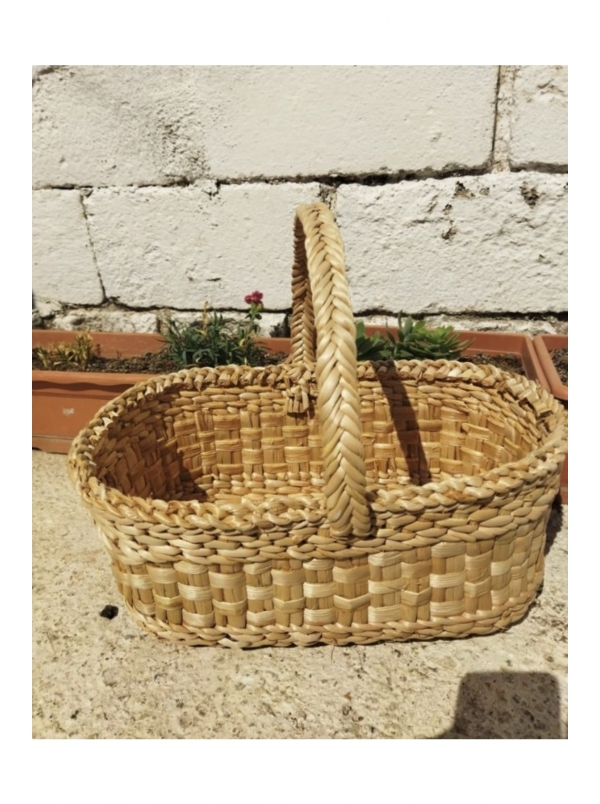 Tek kulplu hasır piknik sepeti