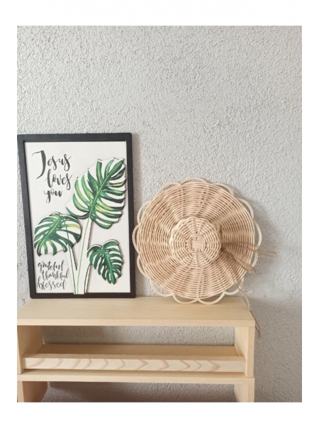 copy of Rattan, Hasır, Rafya, Rattan Duvar Dekorasyon Dekoratif Şapka Duvar Şapkası