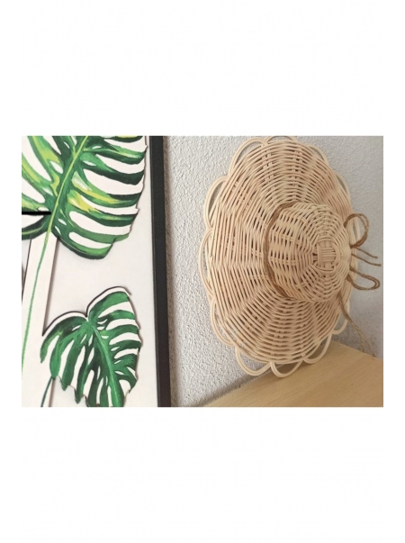 copy of Rattan, Hasır, Rafya, Rattan Duvar Dekorasyon Dekoratif Şapka Duvar Şapkası