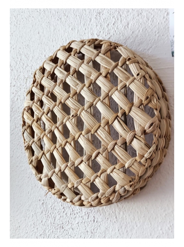 Bohem Rattan Bambu Hasır Duvar Tabağı Afrikan...