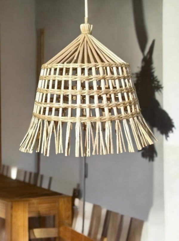 Natural Sarkıt Hasır Avize / 001