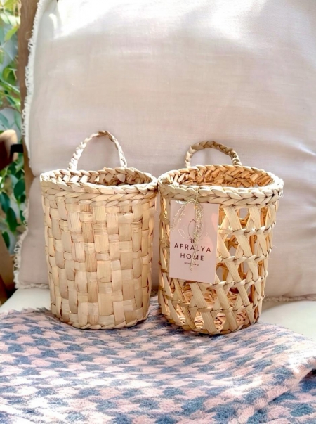 2'li Uzun Hasır Sepet