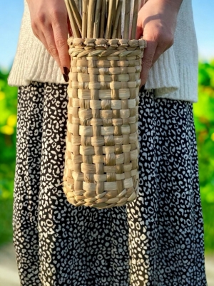 Küpşeker Kare Hasır Vazo 2