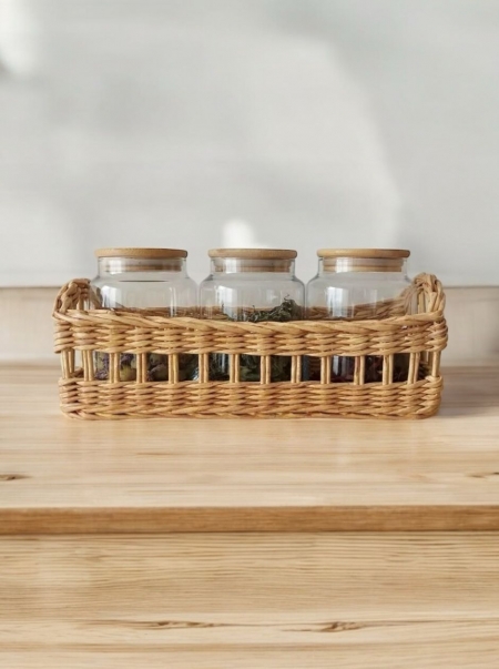 İskandinav Amber Dikdörtgen Tepsi