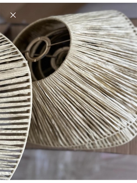 Rafya Avize ''Bohem - Hasır - Rattan - Rafya'' Duy Dahil 2'Li