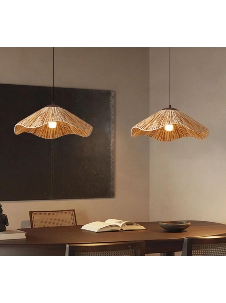 Rafya Avize ''Bohem - Hasır - Rattan - Rafya'' Duy Dahil 2'Li