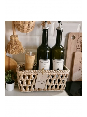 Ev Mutfak Tezgah Üstü Ekmeklik Yağdanlık Çok Amaçlı Hasır... 2