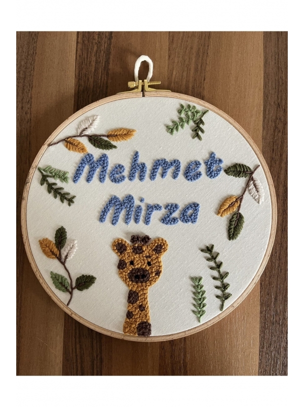 Bebek/Çocuk Odası İsimli Kapı Süsü/Punch Nakış Duvar Panosu/Bebek Hediyelik Hastane Kapı Süsü