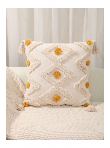 Punch Nakışlı Kırlent Kılıfı Özel Dekoratif Yastık Kılıfı El Yapımı Yastık