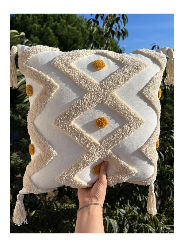 Punch Nakışlı Kırlent Kılıfı Özel Dekoratif...