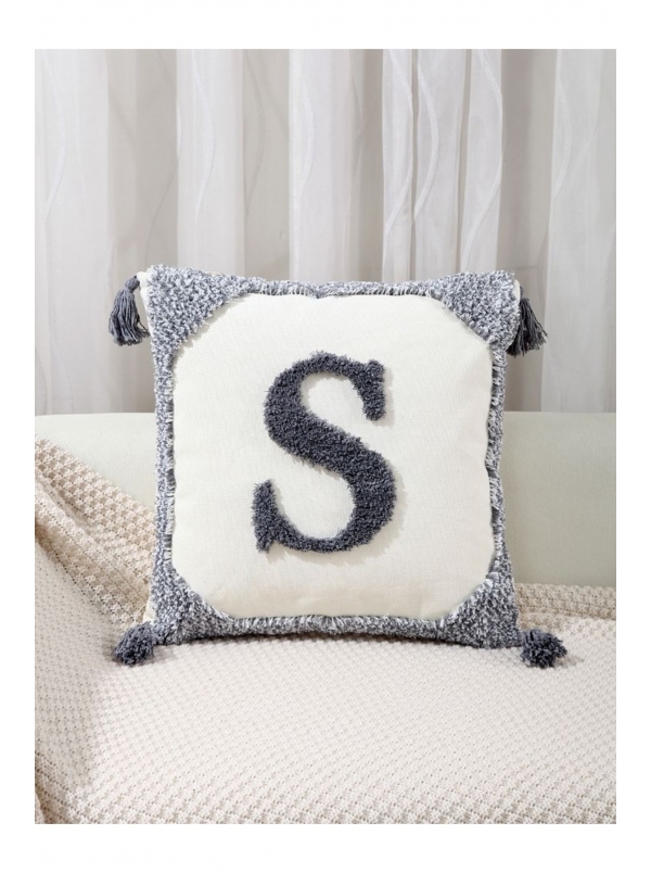 Punch Nakışlı Kırlent Kılıfı Özel Dekoratif...